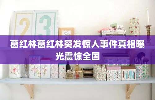 葛红林葛红林突发惊人事件真相曝光震惊全国