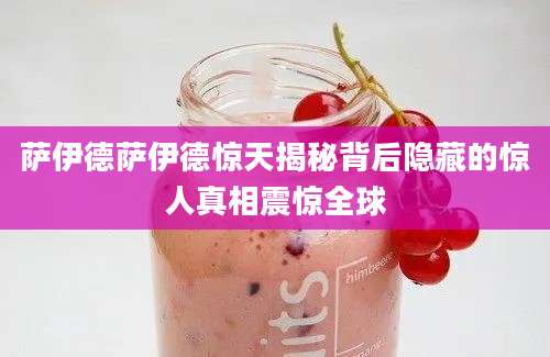萨伊德萨伊德惊天揭秘背后隐藏的惊人真相震惊全球