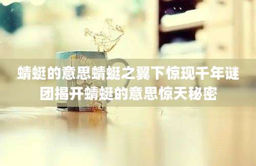 蜻蜓的意思蜻蜓之翼下惊现千年谜团揭开蜻蜓的意思惊天秘密