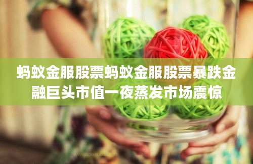 蚂蚁金服股票蚂蚁金服股票暴跌金融巨头市值一夜蒸发市场震惊