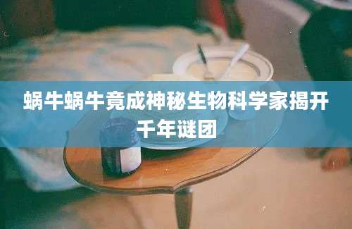 蜗牛蜗牛竟成神秘生物科学家揭开千年谜团