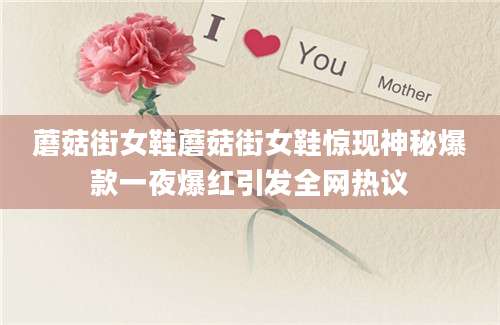 蘑菇街女鞋蘑菇街女鞋惊现神秘爆款一夜爆红引发全网热议