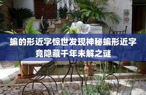 蝙的形近字惊世发现神秘蝙形近字竟隐藏千年未解之谜