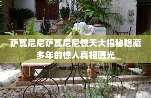 萨瓦尼尼萨瓦尼尼惊天大揭秘隐藏多年的惊人真相曝光