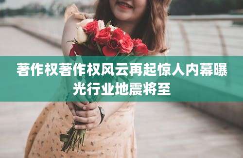 著作权著作权风云再起惊人内幕曝光行业地震将至