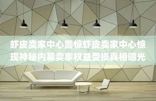 虾皮卖家中心震惊虾皮卖家中心惊现神秘内幕卖家权益受损真相曝光