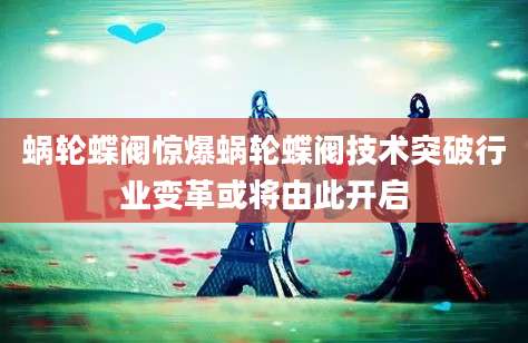 蜗轮蝶阀惊爆蜗轮蝶阀技术突破行业变革或将由此开启
