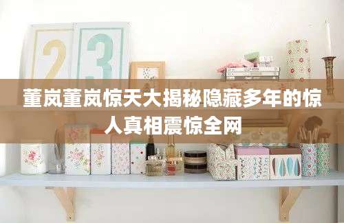 董岚董岚惊天大揭秘隐藏多年的惊人真相震惊全网