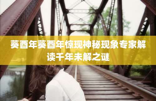 葵酉年葵酉年惊现神秘现象专家解读千年未解之谜