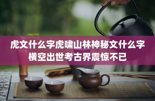 虎文什么字虎啸山林神秘文什么字横空出世考古界震惊不已