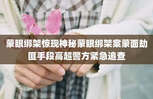 蒙眼绑架惊现神秘蒙眼绑架案蒙面劫匪手段高超警方紧急追查