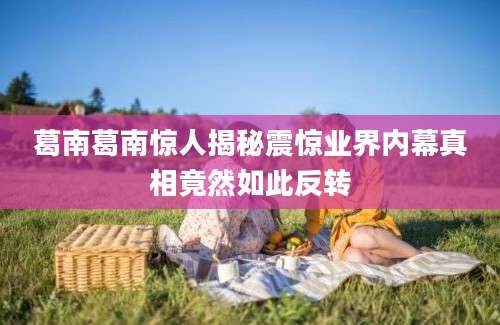 葛南葛南惊人揭秘震惊业界内幕真相竟然如此反转