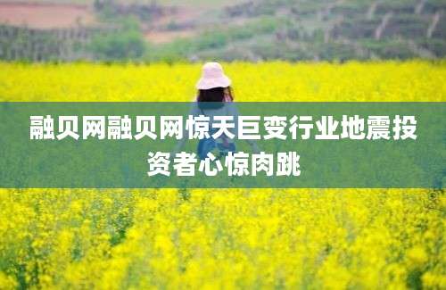 融贝网融贝网惊天巨变行业地震投资者心惊肉跳