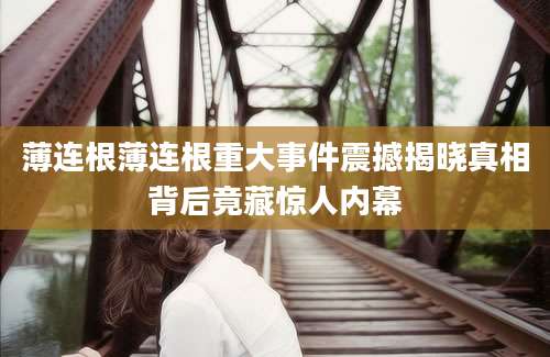 薄连根薄连根重大事件震撼揭晓真相背后竟藏惊人内幕