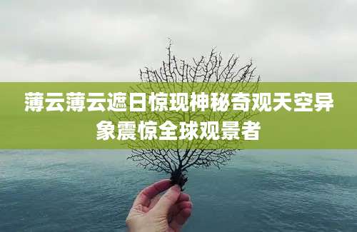 薄云薄云遮日惊现神秘奇观天空异象震惊全球观景者