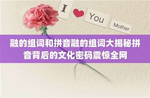融的组词和拼音融的组词大揭秘拼音背后的文化密码震惊全网