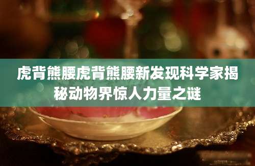 虎背熊腰虎背熊腰新发现科学家揭秘动物界惊人力量之谜