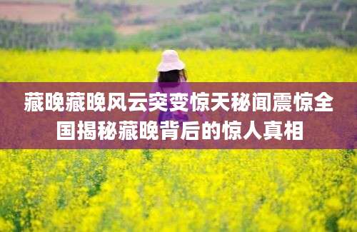 藏晚藏晚风云突变惊天秘闻震惊全国揭秘藏晚背后的惊人真相