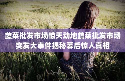 蔬菜批发市场惊天动地蔬菜批发市场突发大事件揭秘幕后惊人真相