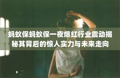 蚂蚁保蚂蚁保一夜爆红行业震动揭秘其背后的惊人实力与未来走向
