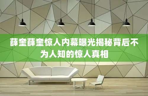 薛奎薛奎惊人内幕曝光揭秘背后不为人知的惊人真相