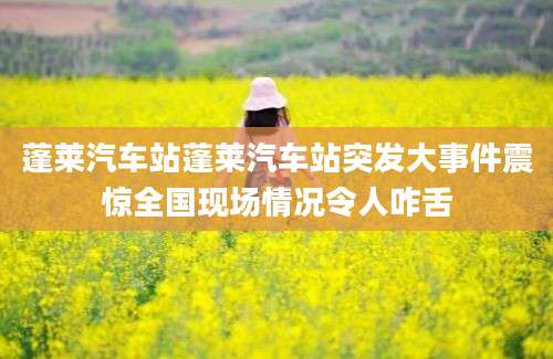 蓬莱汽车站蓬莱汽车站突发大事件震惊全国现场情况令人咋舌