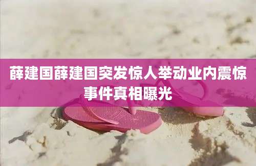 薛建国薛建国突发惊人举动业内震惊事件真相曝光