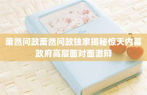 萧然问政萧然问政独家揭秘惊天内幕政府高层面对面激辩