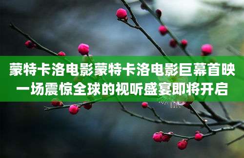 蒙特卡洛电影蒙特卡洛电影巨幕首映一场震惊全球的视听盛宴即将开启
