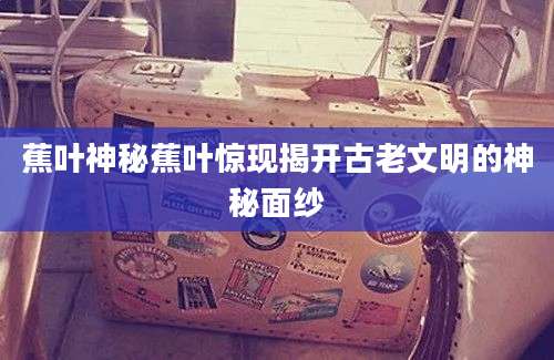 蕉叶神秘蕉叶惊现揭开古老文明的神秘面纱