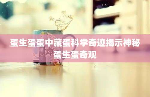 蛋生蛋蛋中藏蛋科学奇迹揭示神秘蛋生蛋奇观