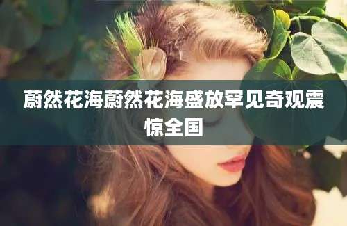 蔚然花海蔚然花海盛放罕见奇观震惊全国