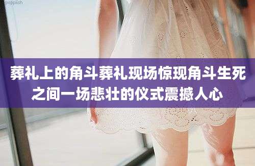 葬礼上的角斗葬礼现场惊现角斗生死之间一场悲壮的仪式震撼人心