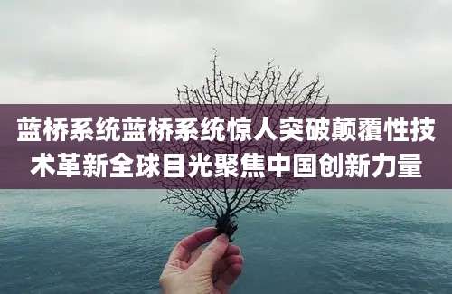 蓝桥系统蓝桥系统惊人突破颠覆性技术革新全球目光聚焦中国创新力量