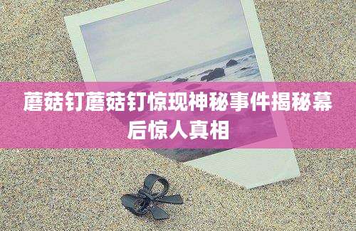 蘑菇钉蘑菇钉惊现神秘事件揭秘幕后惊人真相