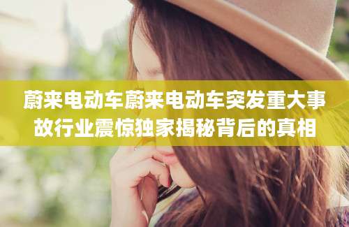 蔚来电动车蔚来电动车突发重大事故行业震惊独家揭秘背后的真相