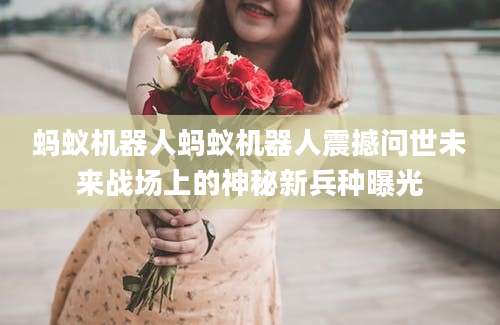 蚂蚁机器人蚂蚁机器人震撼问世未来战场上的神秘新兵种曝光