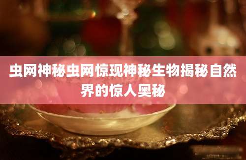 虫网神秘虫网惊现神秘生物揭秘自然界的惊人奥秘