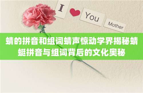 蜻的拼音和组词蜻声惊动学界揭秘蜻蜓拼音与组词背后的文化奥秘
