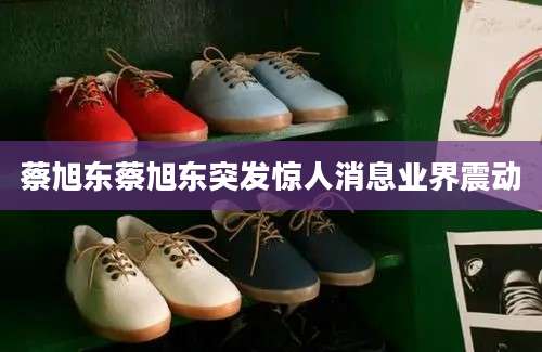 蔡旭东蔡旭东突发惊人消息业界震动