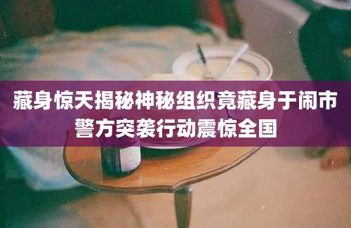 藏身惊天揭秘神秘组织竟藏身于闹市警方突袭行动震惊全国