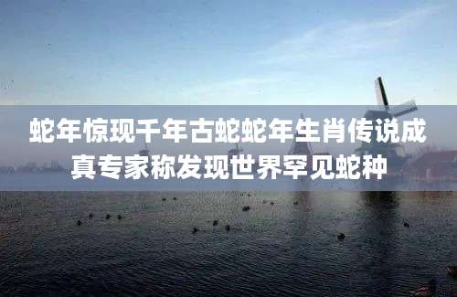 蛇年惊现千年古蛇蛇年生肖传说成真专家称发现世界罕见蛇种