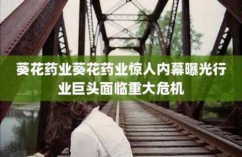 葵花药业葵花药业惊人内幕曝光行业巨头面临重大危机