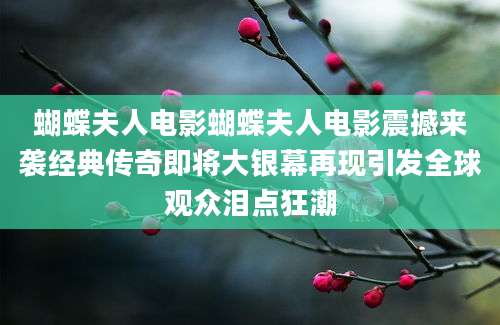 蝴蝶夫人电影蝴蝶夫人电影震撼来袭经典传奇即将大银幕再现引发全球观众泪点狂潮
