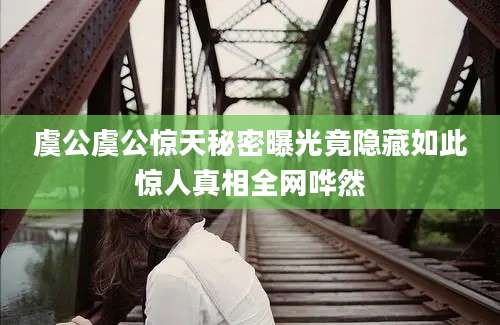 虞公虞公惊天秘密曝光竟隐藏如此惊人真相全网哗然