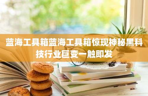 蓝海工具箱蓝海工具箱惊现神秘黑科技行业巨变一触即发