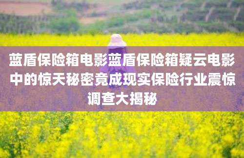 蓝盾保险箱电影蓝盾保险箱疑云电影中的惊天秘密竟成现实保险行业震惊调查大揭秘