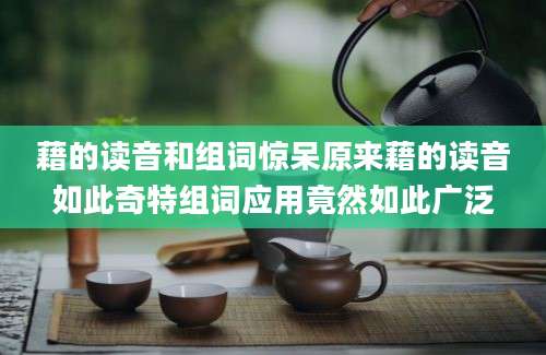 藉的读音和组词惊呆原来藉的读音如此奇特组词应用竟然如此广泛