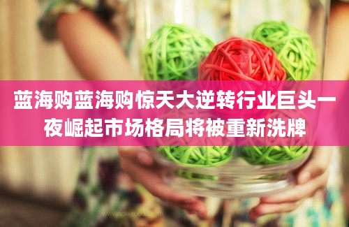 蓝海购蓝海购惊天大逆转行业巨头一夜崛起市场格局将被重新洗牌