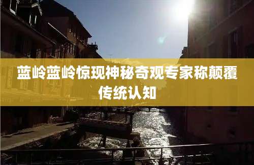 蓝岭蓝岭惊现神秘奇观专家称颠覆传统认知